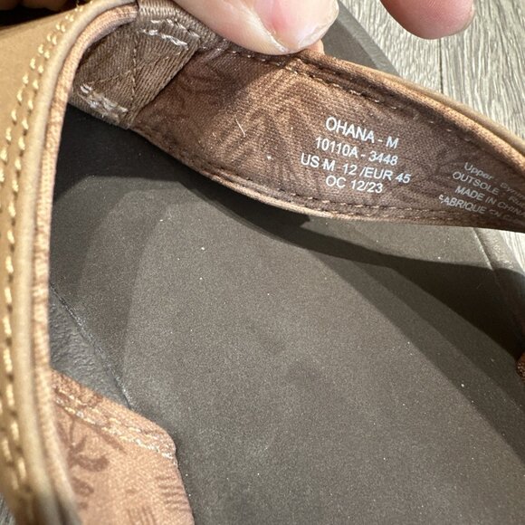 Olukai Mens Ohana Sandal Size 12 Brown Thong Flip Flop Beach Shoe Pool Slide main image 10